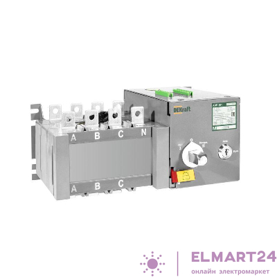 Ввод резерва автоматический АВР АВР-102 3п 100А 10кА на реверс. выкл.-разъед. с мотор. приводом DEKraft 42032DEK