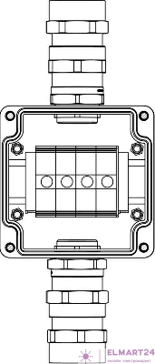 Корпус взрывозащищенный 120х120х90мм 1 Ex e IIC T5 Gb / Ex tb IIIB T95град.C IP66 GRP DKC 1231.031.20.04Y