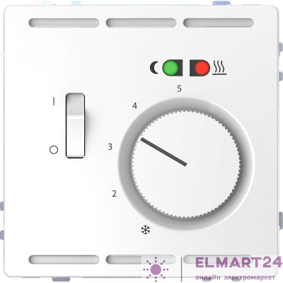 Терморегулятор теплого пола Merten D-Life с центральной платой с выключателем +4м 230В SD бел. лотос SchE MTN5764-6035