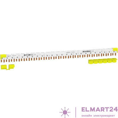Шинка гребенчатая Acti9 1P+N (NL1…(шаг 9мм)) для iDPN iCV40 iDIFK 80А 24мод. SchE A9XPC624