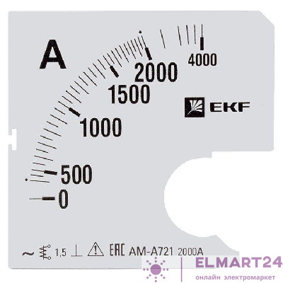Шкала сменная для A721 2000/5А-1.5 PROxima EKF s-a721-2000