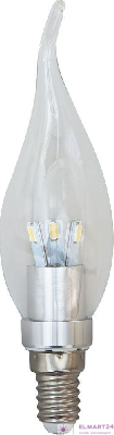 Лампа светодиодная, 12LED(4,5W) 230V E14 4000K, LB-71 25471