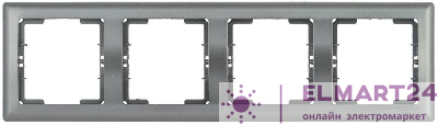 Рамка 4-м BOLERO РГ-4-БА горизонт. антрацит IEK EMB40-K95