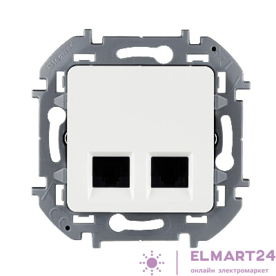 Розетка компьютерная 2-м Inspiria RJ45 кат.5E UTP бел. Leg 673835