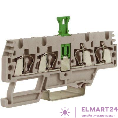 Клемма пруж. HMM.2/2+2/SGR 2.5кв.мм с размыкателем сер. DKC ZHMS10GR