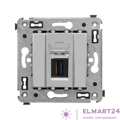 Розетка USB 3.0 1-м СП Avanti "Закаленная сталь" тип А-А DKC 4404303