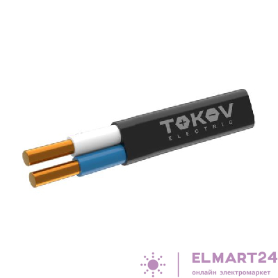 Кабель TOKOV ELECTRIC ВВГ-Пнг(А)-LS 2х2.5 ОК (N) 0.66кВ (уп.100м) ТХМ00407683