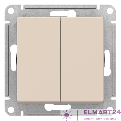 Переключатель перекрестный 2-кл. AtlasDesign 2хсх.7 10АХ механизм беж. SE ATN000273