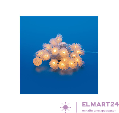 Гирлянда LED "Шишки" ULD-S0500-050/DTA WARM WHITE IP20 PINE CONES 5м 50 диодов тепл. бел. свет провод прозр. Uniel UL-00007192