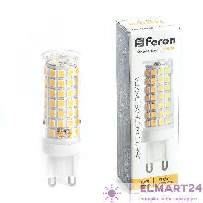 Лампа светодиодная Feron LB-434 G9 9W 2700K 38146