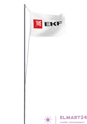 Мачта молниеприемная секционная активная стальная c флагом ММСАС-Ф-12 L12м PROxima EKF mmsas-f-12