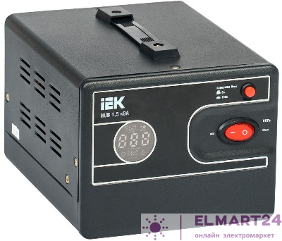 Стабилизатор напряжения 1ф 1.5кВА HUB переносной IEK IVS21-1-D15-13