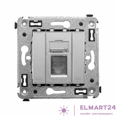 Розетка 1-м RJ-45 СП 5e Avanti "Закаленная сталь" DKC 4404463