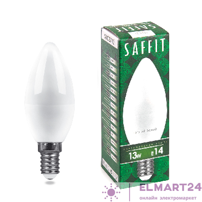 Лампа светодиодная SAFFIT SBC3713 Свеча E14 13W 2700K 55163