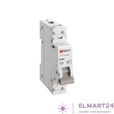 Выключатель автоматический 1п C 6А 6кА ВА 47-63N MA без теплового расцеп. PROxima EKF M63MA616C