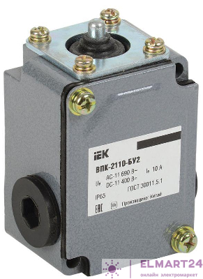 Выключатель концевой ВПК-2110-БУ2 толкатель IP65 IEK KV-1-2110-1