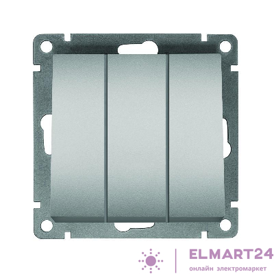 Выключатель 3-кл. СП Афина 10А IP20 механизм серебр. Universal A0043-S