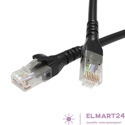 Патч-корд неэкранированный CAT5E U/UTP 4х2 LSZH 5.0м черн. DKC RN5EUU4550BK