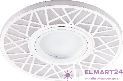 Светильник встраиваемый с LED подсветкой Feron CD991 потолочный MR16 G5.3 белый 32675