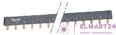 Шинка гребенчатая Acti9 2п (L1L2…) 24мод.100А 18мм разрезаемая SchE A9XPH224