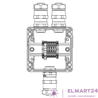 Корпус взрывозащищенный 120х120х90мм 1Ex e IIC Т5 Gb / Ex tb IIIB T95град.C Db IP66 алюм. DKC 1201.121.20.017
