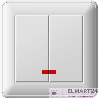 Выключатель 2-кл. СП W59 16А IP20 с индик. бел. SchE VS516-251-18