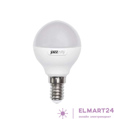 Лампа светодиодная PLED-SP-G45 7Вт шар 3000К тепл. бел. E14 540лм 230В JazzWay 1027856-2