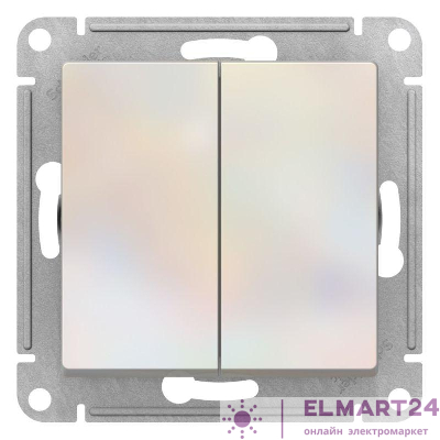 Переключатель перекрестный 2-кл. AtlasDesign 2хсх.7 10АХ механизм жемчуж. SE ATN000473