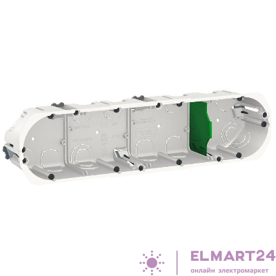 Коробка 4 поста глубина 50мм д/полых стен бел. SchE IMT35945