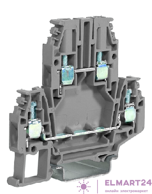 Клемма DBC.4/GR проходная 4кв.мм 2 уровня винт. DKC ZDB400GR