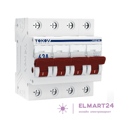 Выключатель нагрузки модульный 4П 63А TOKOV Electric TKE-PZ60-MDSI-4-63