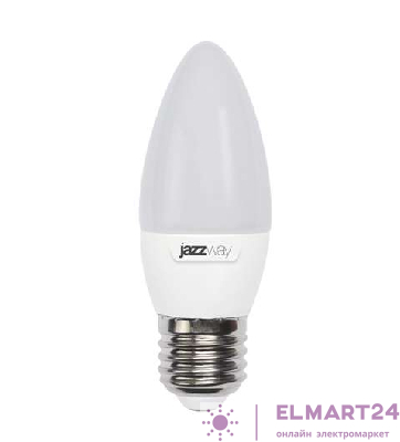 Лампа светодиодная PLED-SP C37 7Вт свеча 3000К тепл. бел. E27 530лм 230В JazzWay 1027825-2