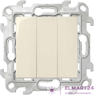 Выключатель 3-кл. 1п 2мод. СП Simon 24 10А IP20 механизм сл. кость Simon 2450391-031