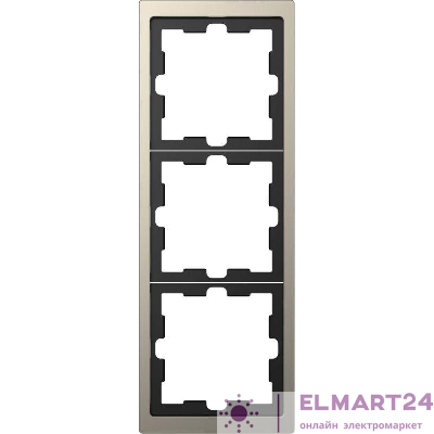 Рамка 3-м Merten D-Life SD никель SchE MTN4030-6550