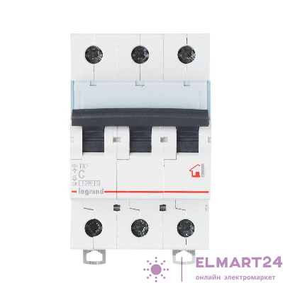 Выключатель автоматический модульный 3п C 32А 6кА TX3 6000 3мод. 400В Leg 404059