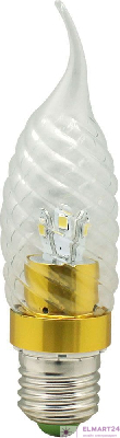 Лампа светодиодная, 6LED(3.5W) 230V E27 2700K золото, LB-78 25373