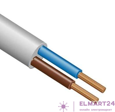 Провод ПВС 2х1 Б (бухта) (м) ЭЛЕКТРОКАБЕЛЬ НН 00-00007022