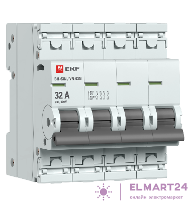 Выключатель нагрузки 4п 32А ВН-63N PROxima EKF S63432