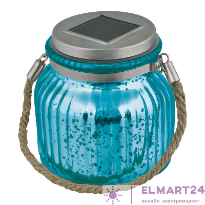 Светильник садовый USL-M-210/GN120 BLUE JAR на солн. батарее IP44 Uniel UL-00003208