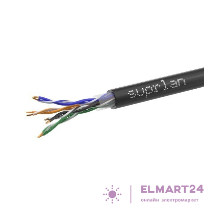 Кабель витая пара U/UTP кат.5E 4х2х0.51 24AWG solid Cu PE Out. Premium 305м (м) SUPRLAN 01-0311-2